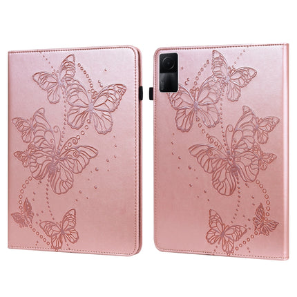 Embossed Butterfly Pattern Leather Tablet Case, For OPPO Pad Air 2022, For Realme Pad X, For Xiaomi Redmi Pad 10.61, For Nokia T20 10.4 2021