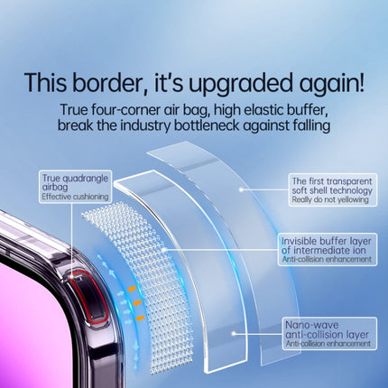 SULADA Crystal Steel Series TPU Transparent Phone Case, For iPhone 14, For iPhone 14 Plus, For iPhone 14 Pro, For iPhone 14 Pro Max