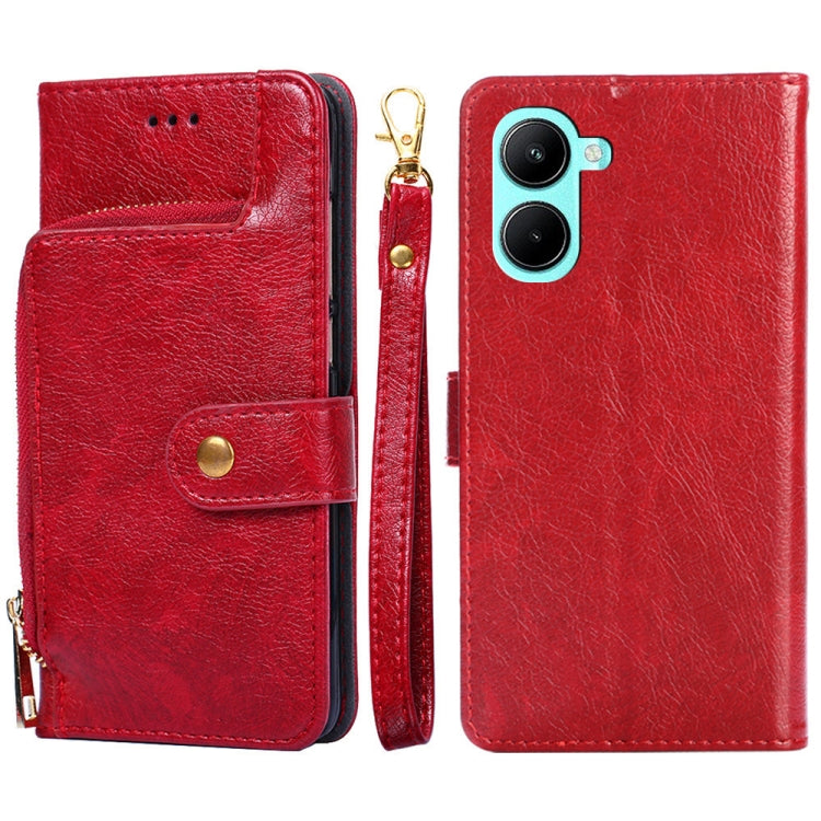 Zipper Bag Leather Phone Case, For Motorola Moto E32 India/E22s 4G Global, For OPPO A17, For OPPO K10x 5G, For Realme C33 4G, For vivo V25 5G/V25e 5G/X80 Lite, For vivo Y16 4G/Y02s 4G