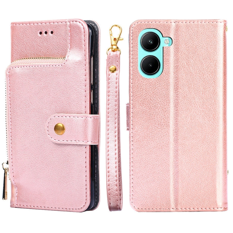 Zipper Bag Leather Phone Case, For Motorola Moto E32 India/E22s 4G Global, For OPPO A17, For OPPO K10x 5G, For Realme C33 4G, For vivo V25 5G/V25e 5G/X80 Lite, For vivo Y16 4G/Y02s 4G