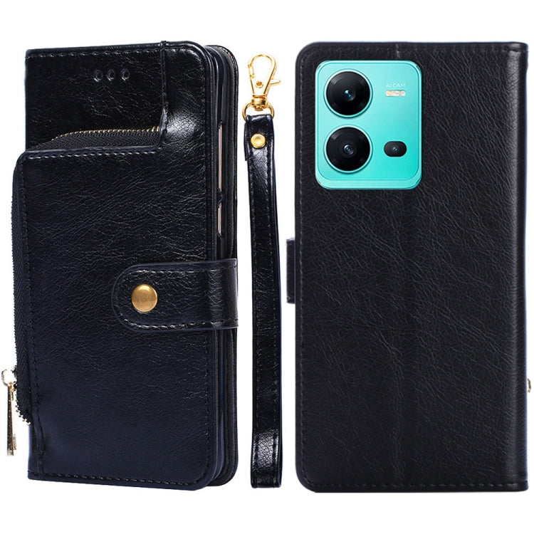 Zipper Bag Leather Phone Case, For Motorola Moto E32 India/E22s 4G Global, For OPPO A17, For OPPO K10x 5G, For Realme C33 4G, For vivo V25 5G/V25e 5G/X80 Lite, For vivo Y16 4G/Y02s 4G
