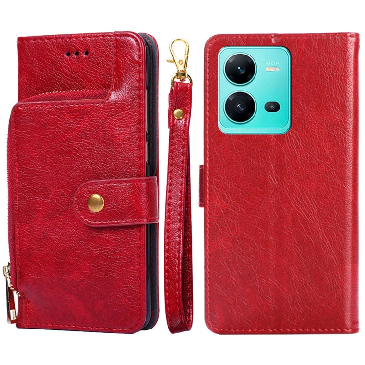 Zipper Bag Leather Phone Case, For Motorola Moto E32 India/E22s 4G Global, For OPPO A17, For OPPO K10x 5G, For Realme C33 4G, For vivo V25 5G/V25e 5G/X80 Lite, For vivo Y16 4G/Y02s 4G