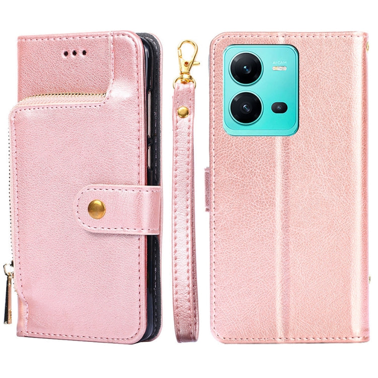Zipper Bag Leather Phone Case, For Motorola Moto E32 India/E22s 4G Global, For OPPO A17, For OPPO K10x 5G, For Realme C33 4G, For vivo V25 5G/V25e 5G/X80 Lite, For vivo Y16 4G/Y02s 4G