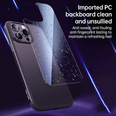 SULADA Metal Frame + Nano Glass + TPU Phone Case, For iPhone 14 Pro Max