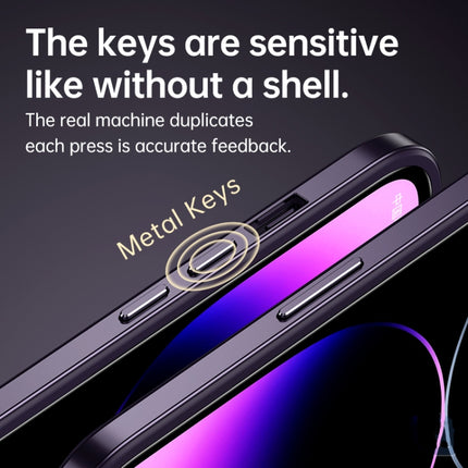 SULADA Metal Frame + Nano Glass + TPU Phone Case, For iPhone 14 Pro Max