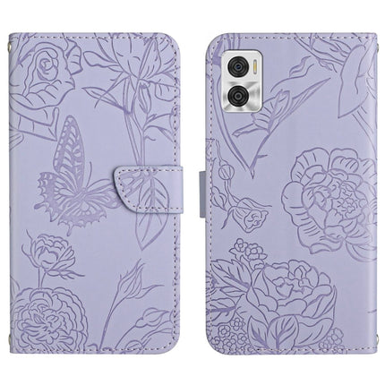 HT03 Skin Feel Butterfly Embossed Flip Leather Phone Case, For Motorola Moto E22 4G, For Motorola Moto G72 4G, For OPPO A17, For Realme 10 4G