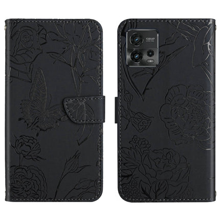 HT03 Skin Feel Butterfly Embossed Flip Leather Phone Case, For Motorola Moto E22 4G, For Motorola Moto G72 4G, For OPPO A17, For Realme 10 4G