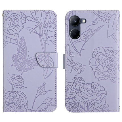 HT03 Skin Feel Butterfly Embossed Flip Leather Phone Case, For Motorola Moto E22 4G, For Motorola Moto G72 4G, For OPPO A17, For Realme 10 4G