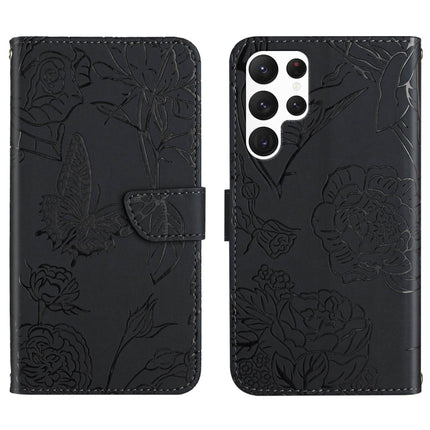 HT03 Skin Feel Butterfly Embossed Flip Leather Phone Case, For Realme 10 5G, For Realme C33, For Xiaomi Redmi A1+, For Samsung Galaxy S23 Ultra 5G