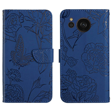 HT03 Skin Feel Butterfly Embossed Flip Leather Phone Case, For Samsung Galaxy S23 5G, For Samsung Galaxy S23+ 5G, For Sharp Aquos Sense7 SH-V48, For Xiaomi 12 Lite NE