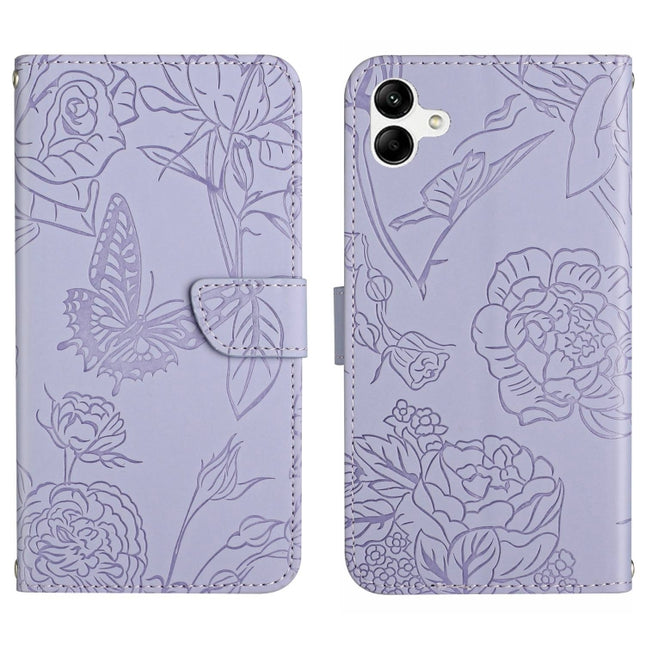 HT03 Skin Feel Butterfly Embossed Flip Leather Phone Case, For Samsung Galaxy A04E, For Samsung Galaxy A14 5G, For OnePlus Nord N300
