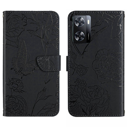 HT03 Skin Feel Butterfly Embossed Flip Leather Phone Case, For Samsung Galaxy A04E, For Samsung Galaxy A14 5G, For OnePlus Nord N300