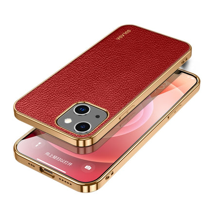 SULADA Shockproof TPU + Handmade Leather Phone Case, For iPhone 14, For iPhone 14 Plus, For iPhone 14 Pro, For iPhone 14 Pro Max