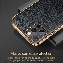 SULADA Shockproof TPU + Handmade Leather Phone Case, For iPhone 14, For iPhone 14 Plus, For iPhone 14 Pro, For iPhone 14 Pro Max