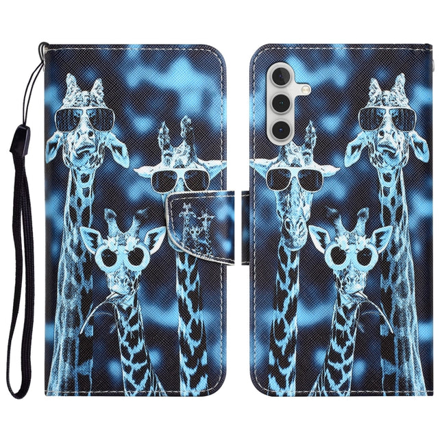 Colored Drawing Leather Phone Case, For Samsung Galaxy A14 5G
