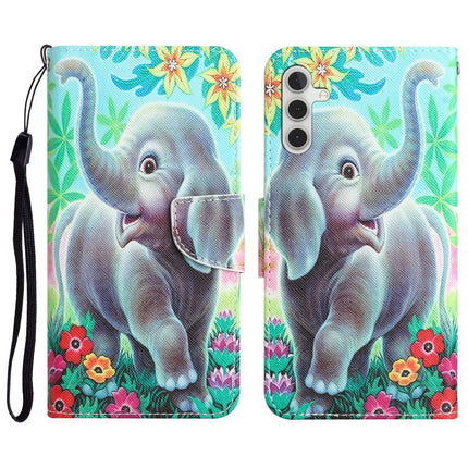 Colored Drawing Leather Phone Case, For Samsung Galaxy A14 5G