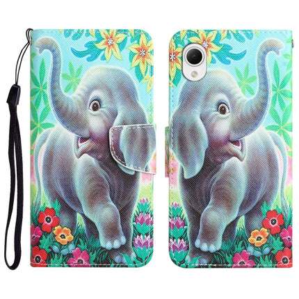 Colored Drawing Leather Phone Case, For Samsung Galaxy A23e