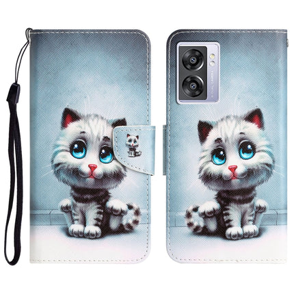Colored Drawing Leather Phone Case, For OPPO A57 2022