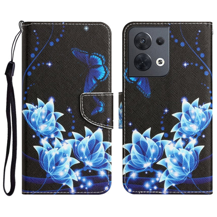 Colored Drawing Leather Phone Case, For OPPO Reno8