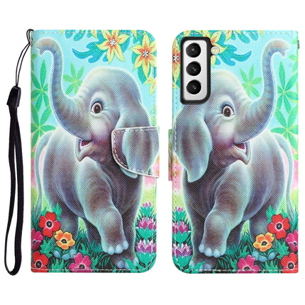 Colored Drawing Leather Phone Case, For Samsung Galaxy S23 5G