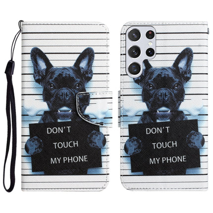 Colored Drawing Leather Phone Case, For Samsung Galaxy S23 Ultra 5G