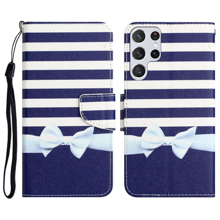 Colored Drawing Leather Phone Case, For Samsung Galaxy S23 Ultra 5G