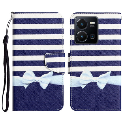 Colored Drawing Leather Phone Case, For vivo Y22s