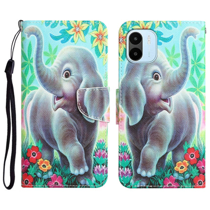 Colored Drawing Leather Phone Case, For Xiaomi Redmi A1