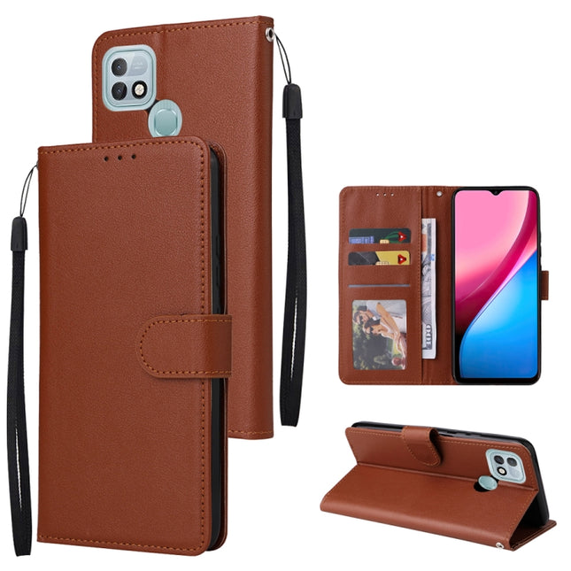Multifunctional Horizontal Flip Leather Case with Three Card Slot, For Infinix Hot 10i, For Infinix Hot 9 Play, For Infinix Smart 5