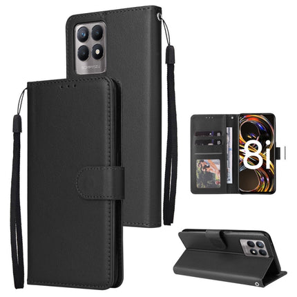 Multifunctional Horizontal Flip Leather Case with Three Card Slot, For Realme 9i, For Realme 8i, For Realme C21Y / C25Y