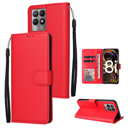 Multifunctional Horizontal Flip Leather Case with Three Card Slot, For Realme 9i, For Realme 8i, For Realme C21Y / C25Y