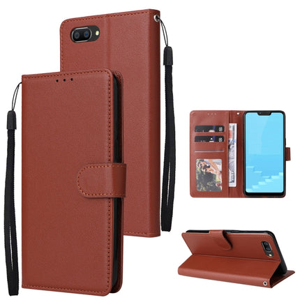 Multifunctional Horizontal Flip Leather Case with Three Card Slot, For Realme C2, For OPPO A15 / A15s / A35, For OPPO A5 / A3s / A12e / C1