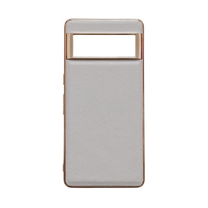 Waves Series Nano Electroplating Genuine Leather Phone Case, For Google Pixel 6, For Google Pixel 6 Pro, For Google Pixel 6a, For Google Pixel 7, For Huawei Enjoy 50 4G