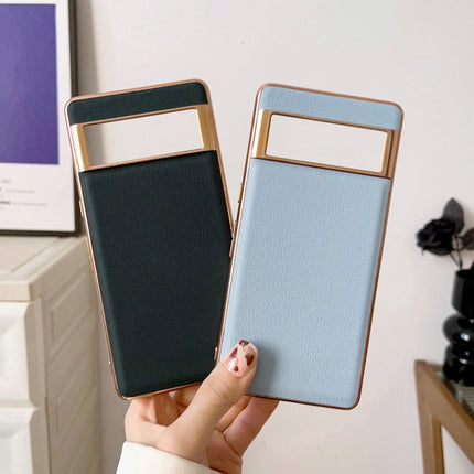 Waves Series Nano Electroplating Genuine Leather Phone Case, For Google Pixel 6, For Google Pixel 6 Pro, For Google Pixel 6a, For Google Pixel 7, For Google Pixel 7 Pro, For Huawei Enjoy 50 4G