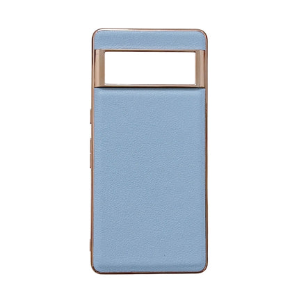 Waves Series Nano Electroplating Genuine Leather Phone Case, For Google Pixel 6, For Google Pixel 6 Pro, For Google Pixel 6a, For Google Pixel 7, For Huawei Enjoy 50 4G