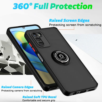 Q Shadow 1 Series TPU + PC Phone Case with Ring, For ZTE Blade V40 Vita, For ZTE Blade A52, For Xiaomi Redmi A1+