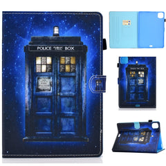 Sewing Thread Horizontal Painted Flat Leather Case with Sleep Function & Pen Cover & Anti Skid Strip & Card Slot & Holder, For iPad Pro 11 (2020), For Galaxy Tab S6 Lite