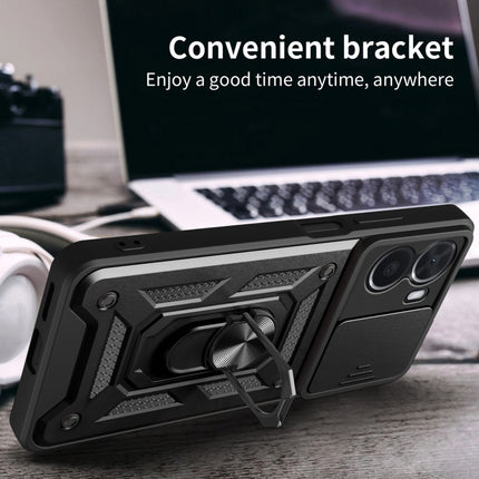 Sliding Camera Cover Design TPU+PC Phone Case, For vivo Y16 4G, For vivo Y35 4G, For Samsung Galaxy A14 5G