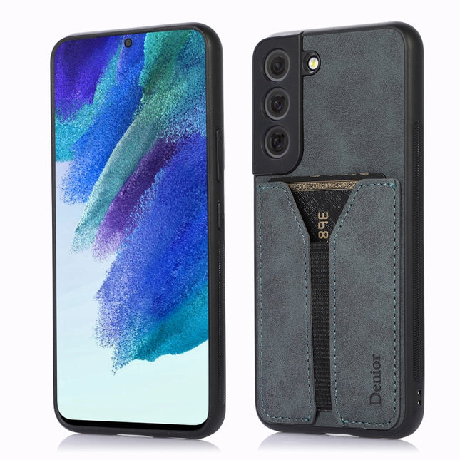 Denior DV Elastic Card PU Back Cover Phone Case, For Samsung Galaxy S22 5G, For Samsung Galaxy S22+ 5G, For Samsung Galaxy S22 Ultra 5G, For Samsung Galaxy S21 5G, For Samsung Galaxy S21+ 5G, For Samsung Galaxy S21 Ultra 5G