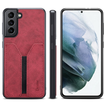 Denior DV Elastic Card PU Back Cover Phone Case, For Samsung Galaxy S22 5G, For Samsung Galaxy S22+ 5G, For Samsung Galaxy S22 Ultra 5G, For Samsung Galaxy S21 5G, For Samsung Galaxy S21+ 5G, For Samsung Galaxy S21 Ultra 5G