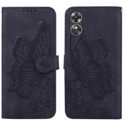 Retro Skin Feel Butterflies Embossing Horizontal Flip Leather Phone Case, For Samsung Galaxy S23+ 5G, For Samsung Galaxy S23 Ultra 5G, For OPPO A17, For OPPO A57 5G