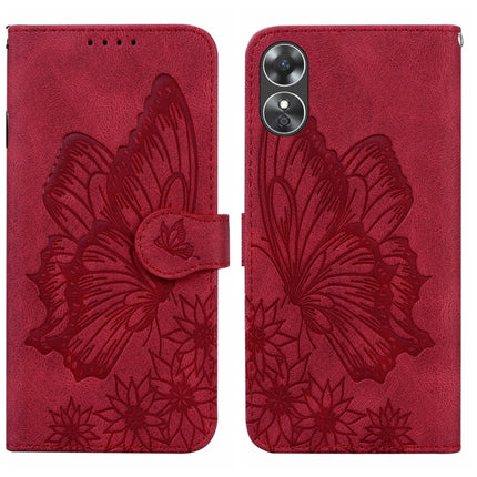 Retro Skin Feel Butterflies Embossing Horizontal Flip Leather Phone Case, For Samsung Galaxy S23+ 5G, For Samsung Galaxy S23 Ultra 5G, For OPPO A17, For OPPO A57 5G