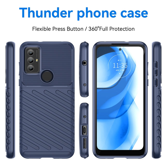 Thunderbolt Shockproof TPU Protective Soft Phone Case, For Motorola Moto G Play 2022