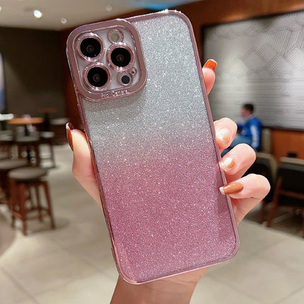 High Transparent Gradient Color Glitter TPU Phone Case, For iPhone 7 Plus / 8 Plus, For iPhone 7 / 8 / SE 2020