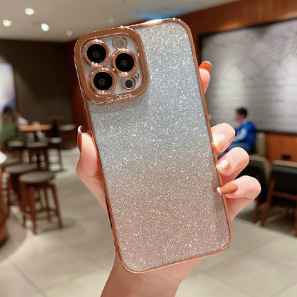 High Transparent Gradient Color Glitter TPU Phone Case, For iPhone XR, For iPhone X / XS