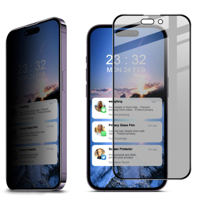 IMAK HD Full Screen Anti-spy Tempered Glass Protective Film, For iPhone 14, For iPhone 14 Plus, For iPhone 14 Pro, For iPhone 14 Pro Max