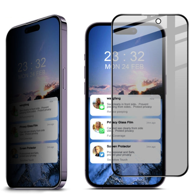IMAK HD Full Screen Anti-spy Tempered Glass Protective Film, For iPhone 14, For iPhone 14 Plus, For iPhone 14 Pro, For iPhone 14 Pro Max