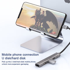 USB-C / Type-C to 3.5mm + 2USB + Type-C HUB Docking Station