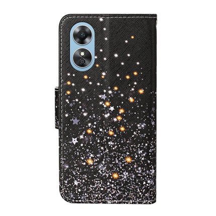 Colored Drawing Pattern Leather Phone Case, For OPPO A17