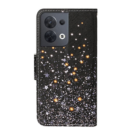 Colored Drawing Pattern Leather Phone Case, For OPPO Reno8
